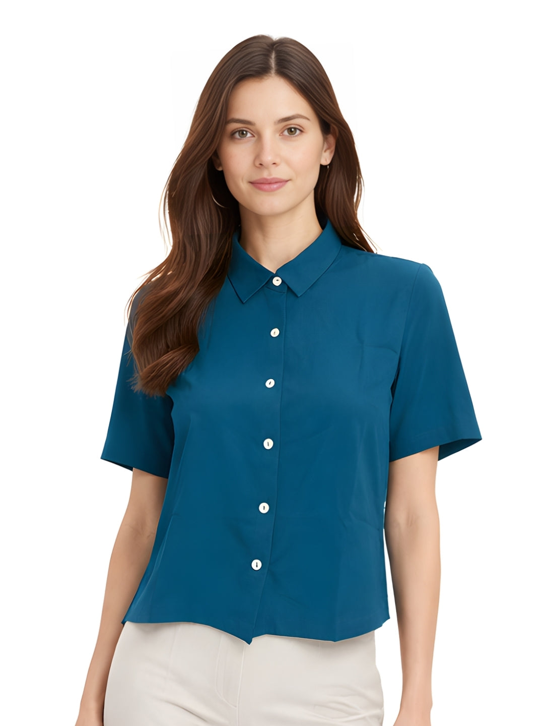 Teal Plain Short Top