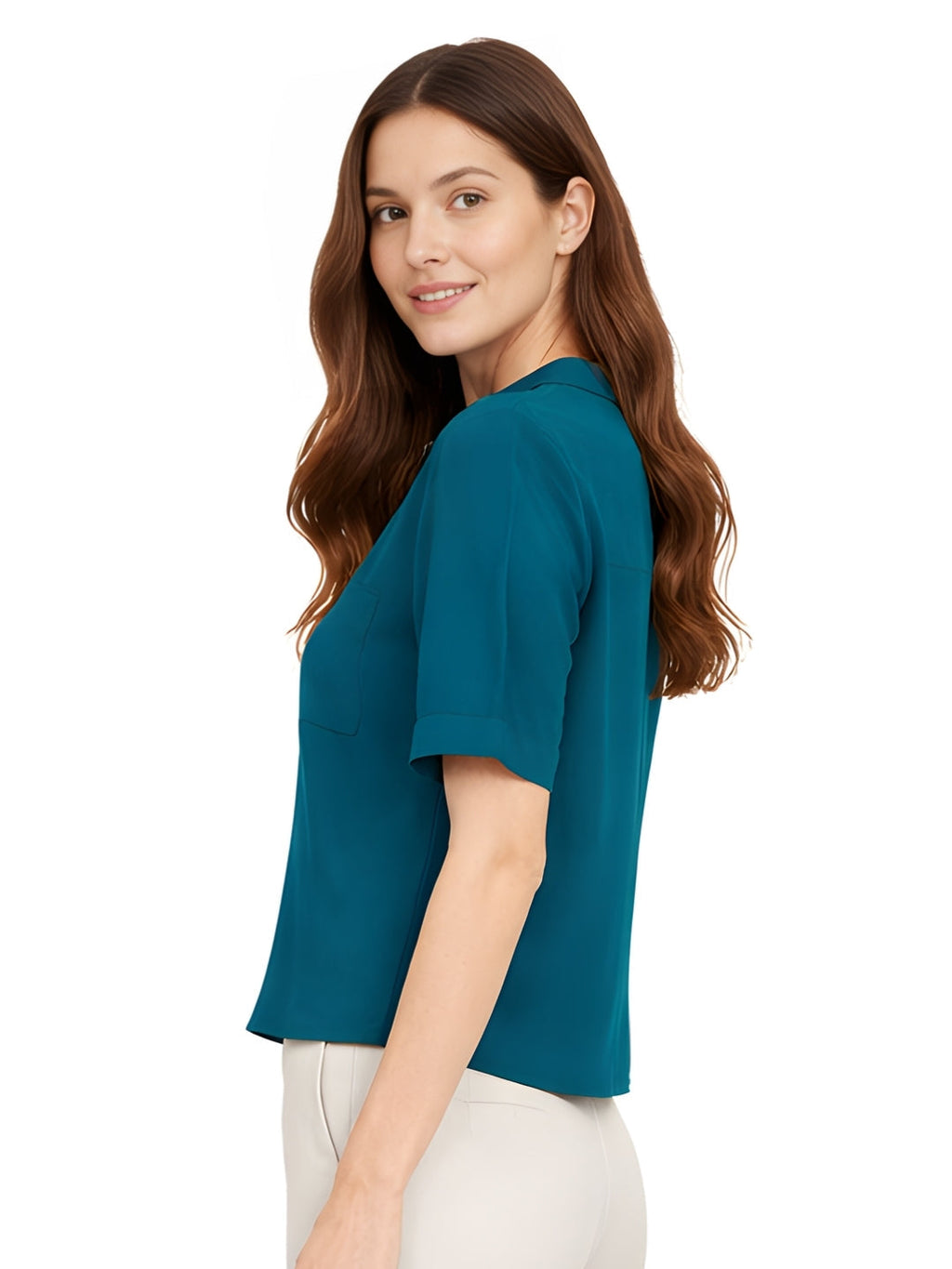 Teal Plain Short Top