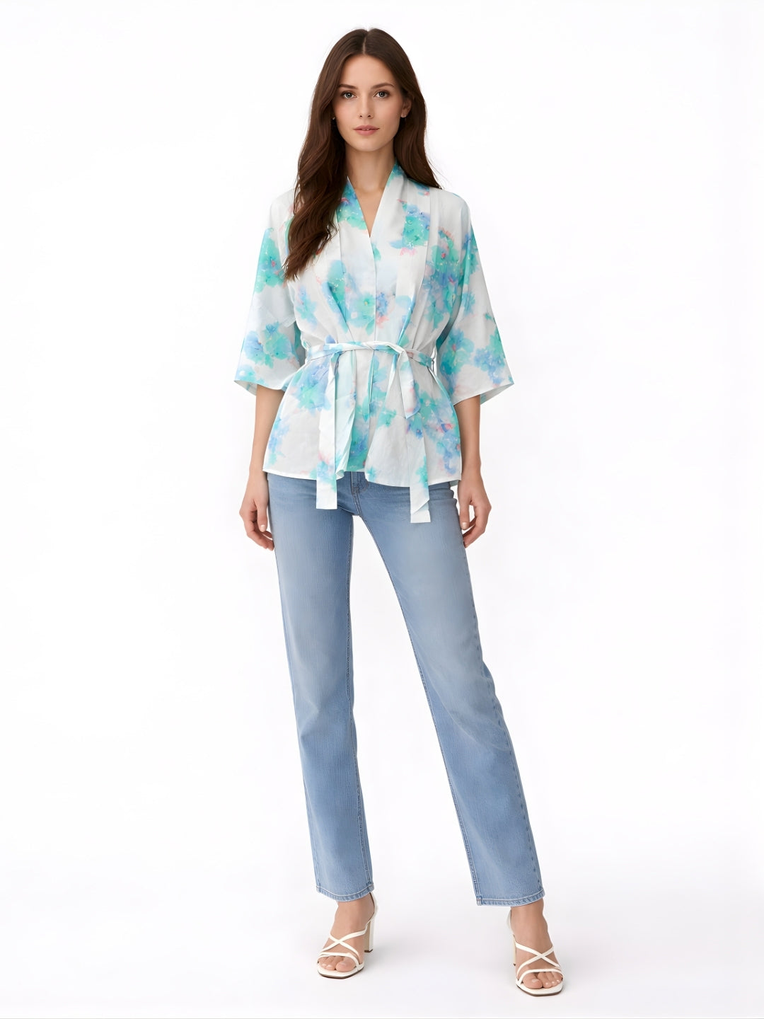 Blue Floral Short Top