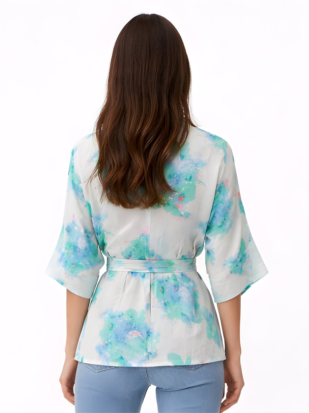 Blue Floral Short Top