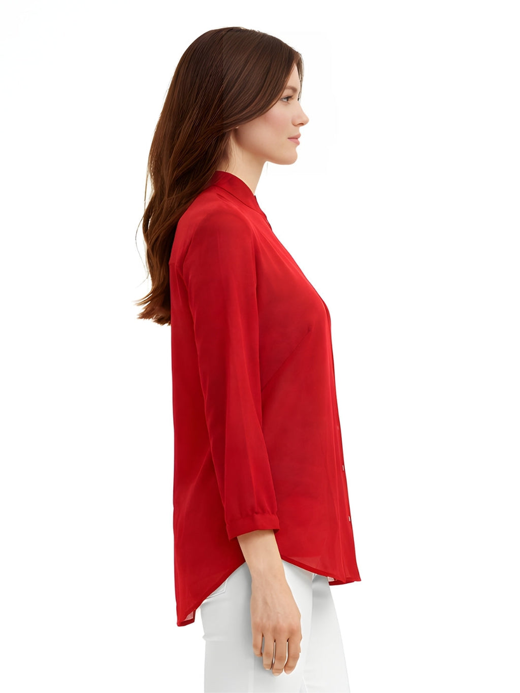 Red Plain Long Top