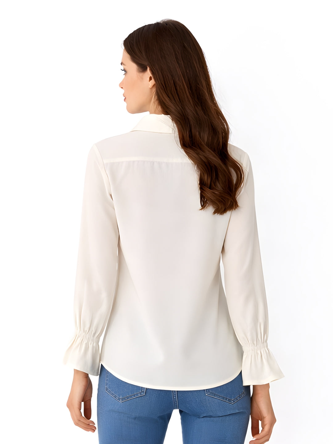 Beige Plain Long Top