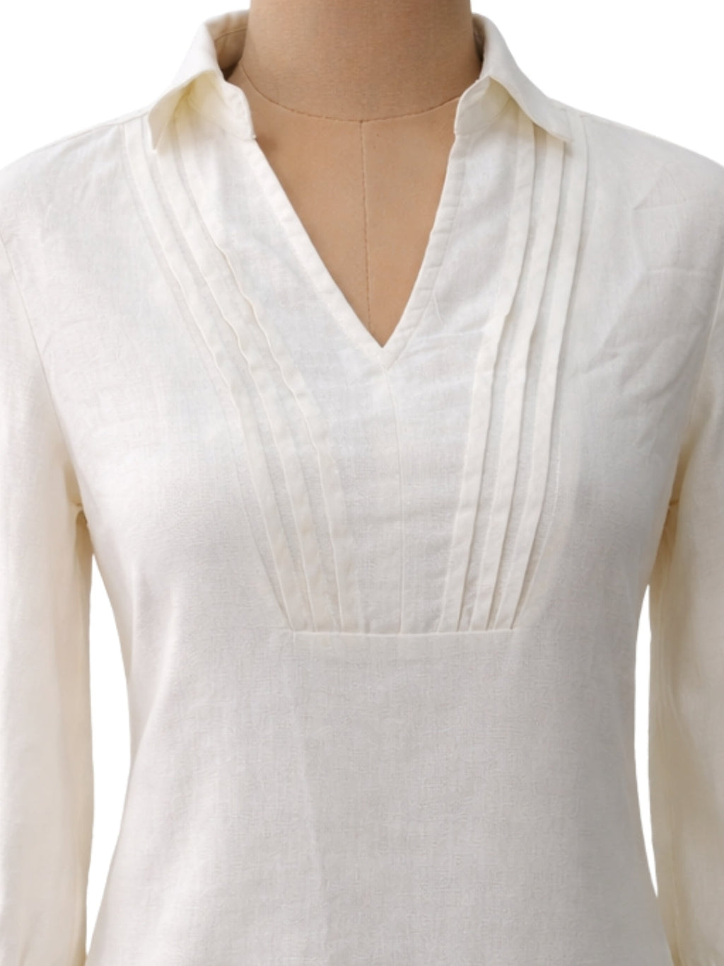 Beige Plain Long Top