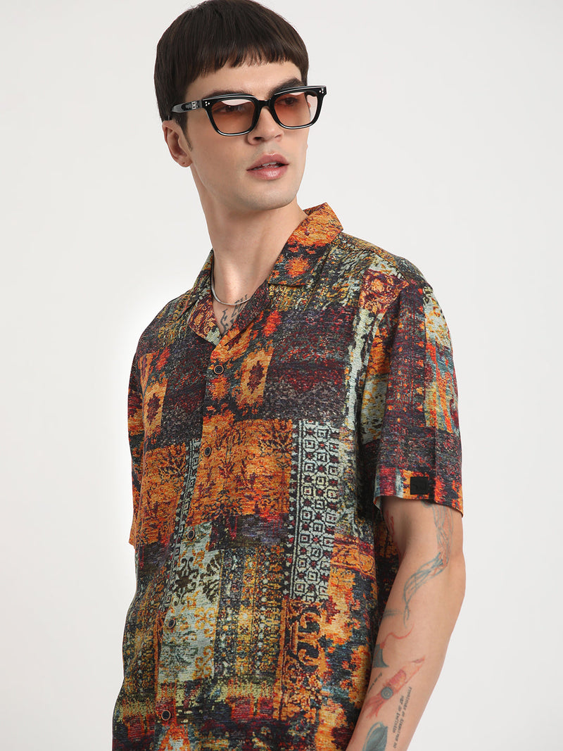 Atika - Men Multi Printed Regular Fit Viscose Casual Shirt