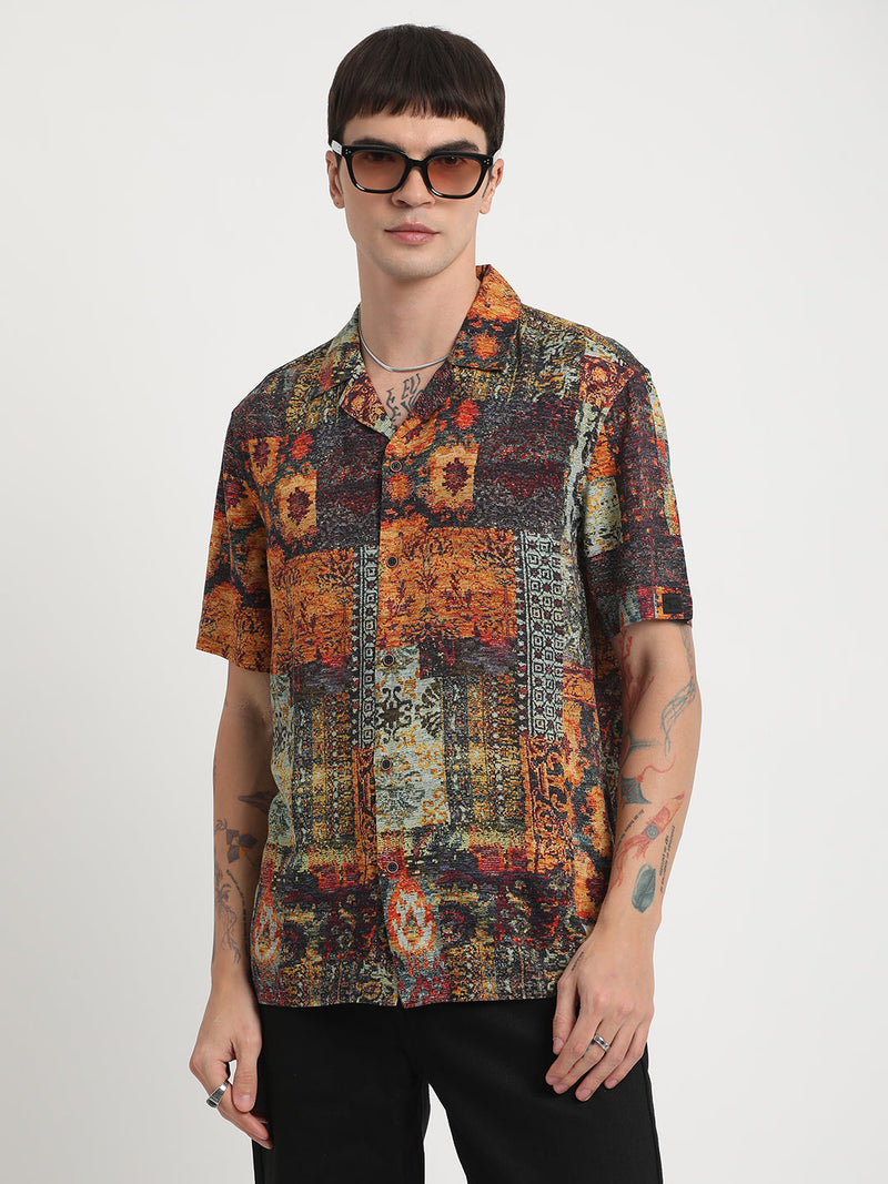 Atika - Men Multi Printed Regular Fit Viscose Casual Shirt