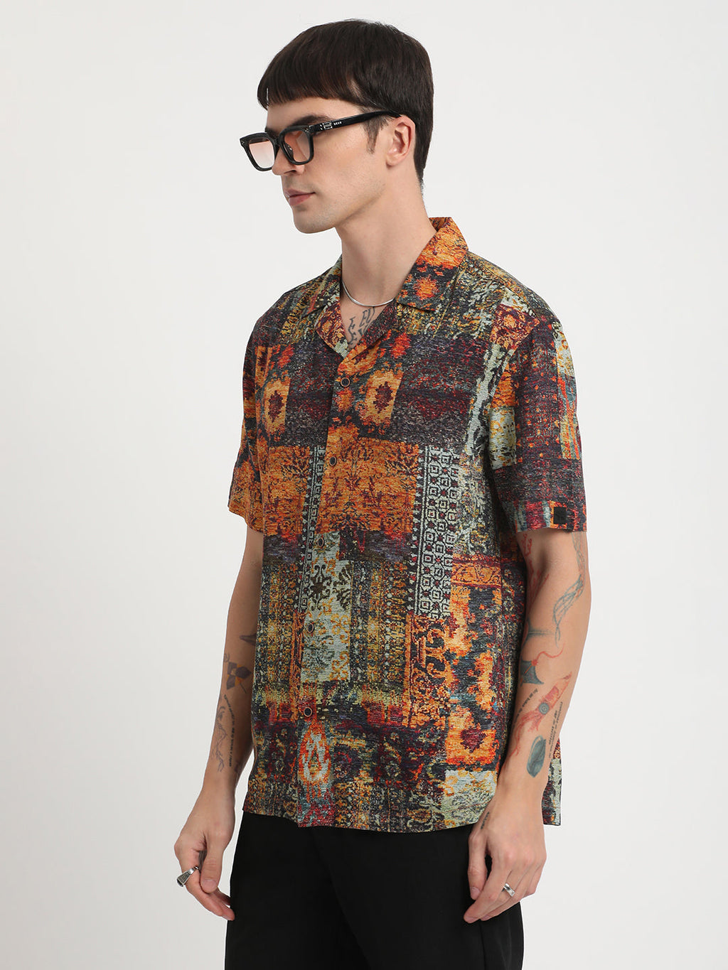 Atika - Men Multi Printed Regular Fit Viscose Casual Shirt