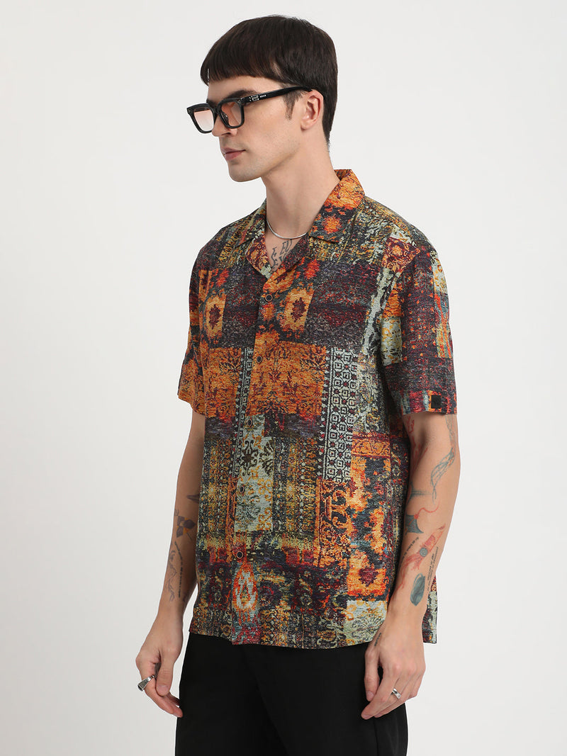 Atika - Men Multi Printed Regular Fit Viscose Casual Shirt