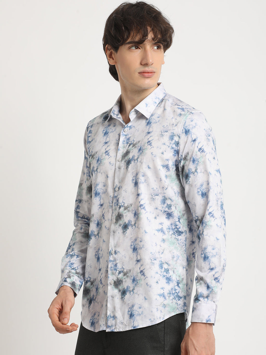 LIANES - Men Multicolour Printed Slim Fit Cotton Casual Shirt