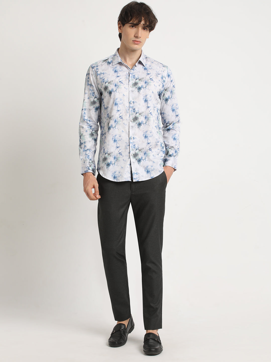 LIANES - Men Multicolour Printed Slim Fit Cotton Casual Shirt