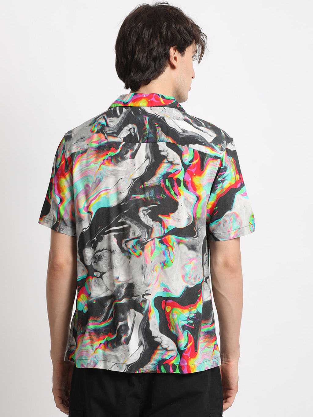 Nemano - Men's Multi-Coloured Printed Regular Fit Casual Shirt