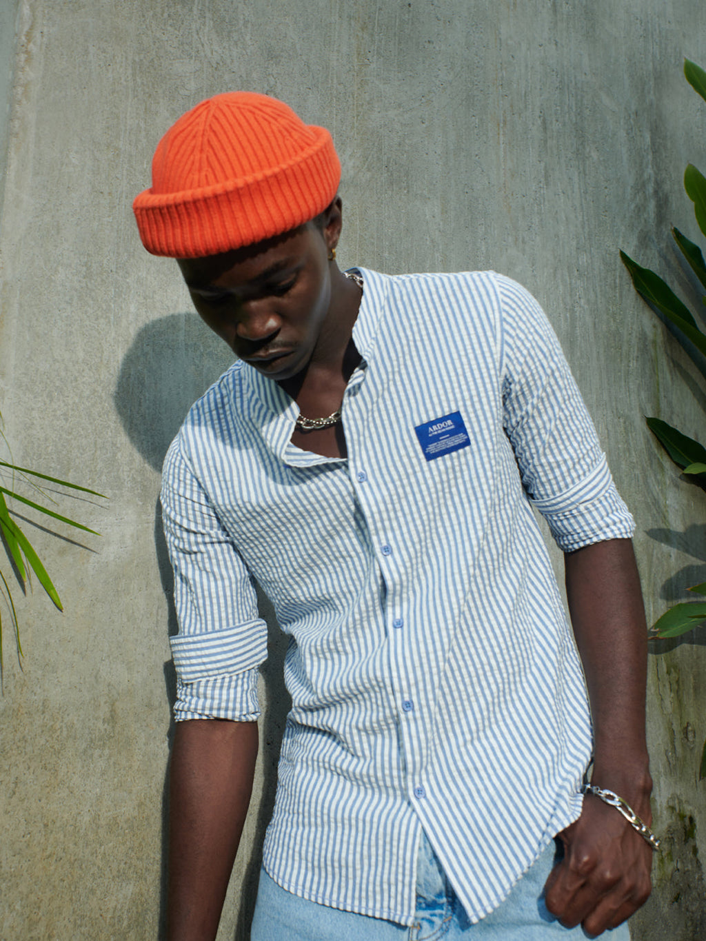 Reece - Ardor By The Bear House Men Blue Slim Fit Cotton Casual Shirt