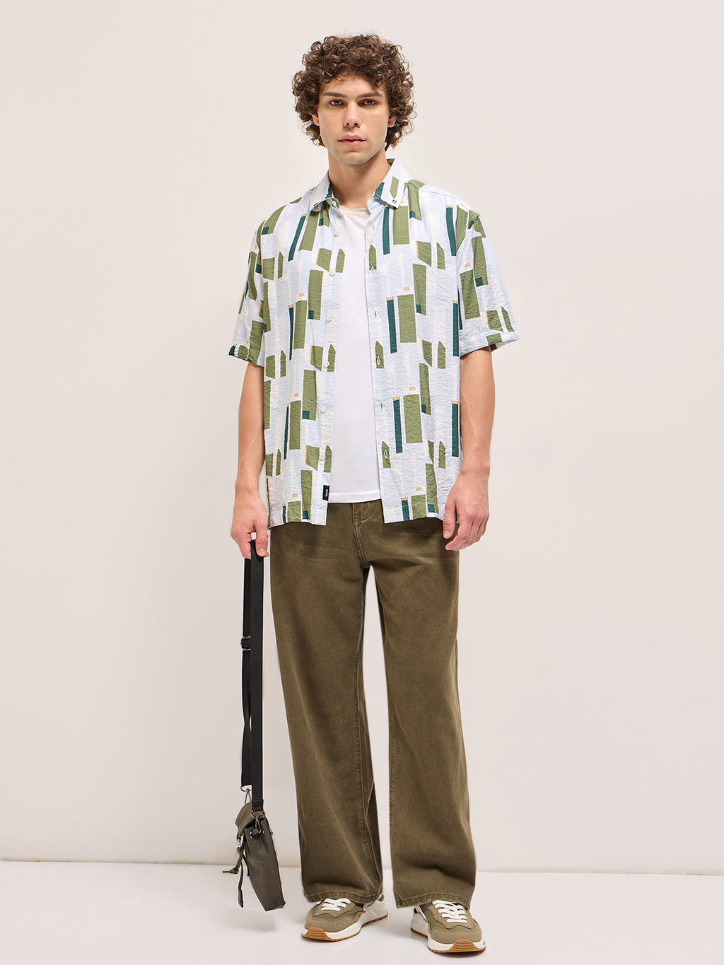STAT - Multi-Color Geometrical Print Relax Fit Casual Shirt