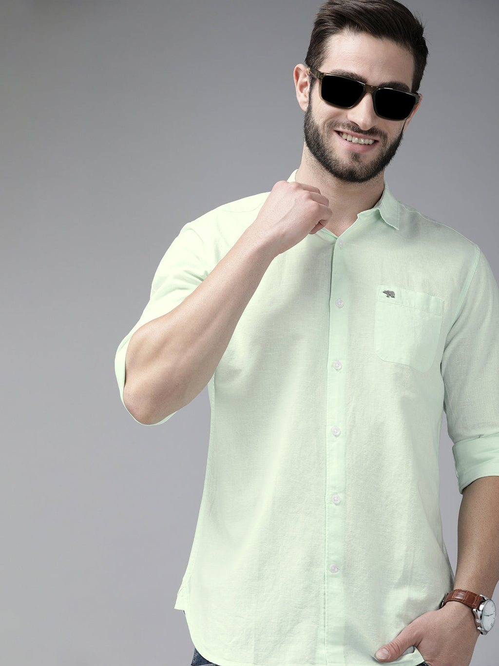 Weed - Men Cotton Linen Summer Shirt