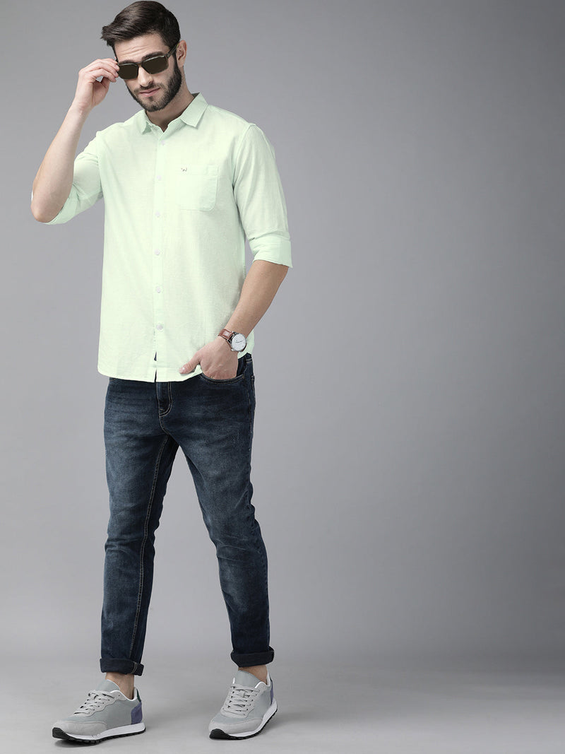 Weed - Men Cotton Linen Summer Shirt