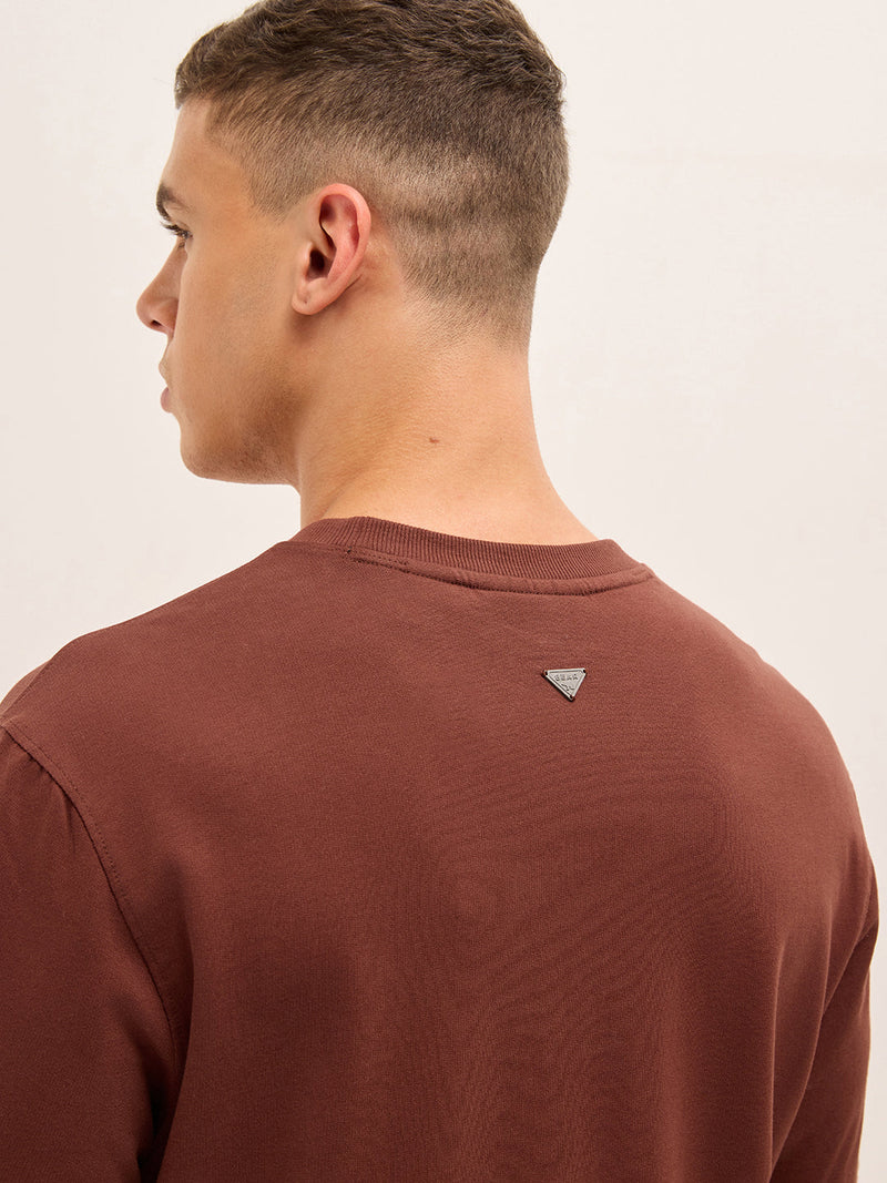 TAGE - Rust Crew Neck T-Shirt with Adventure Graphic Print