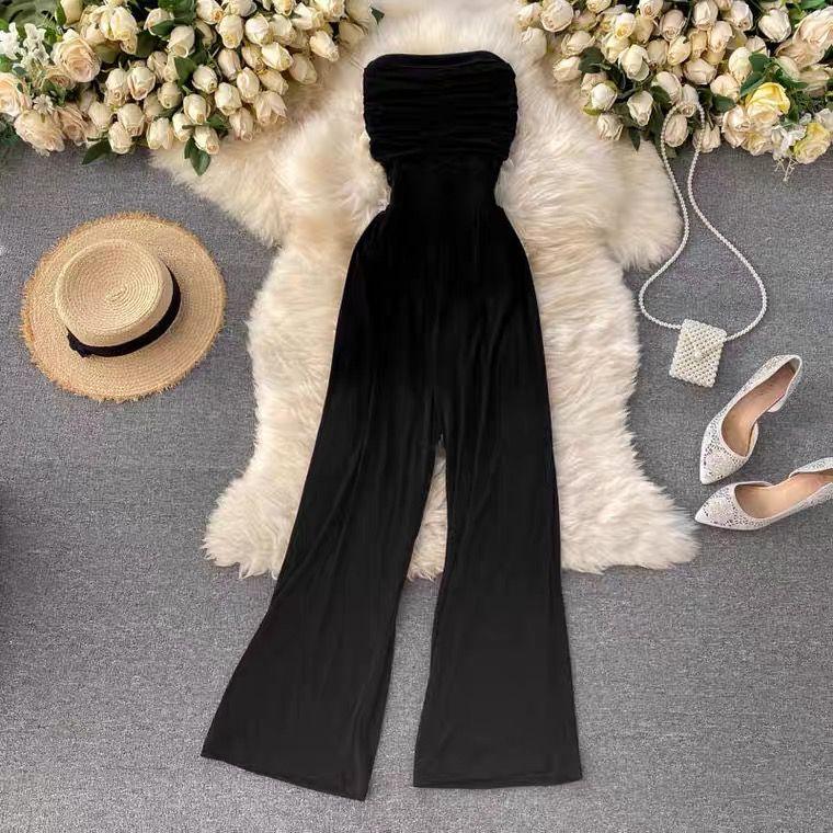 Taffy Offshoulder Jumpsuit - Black