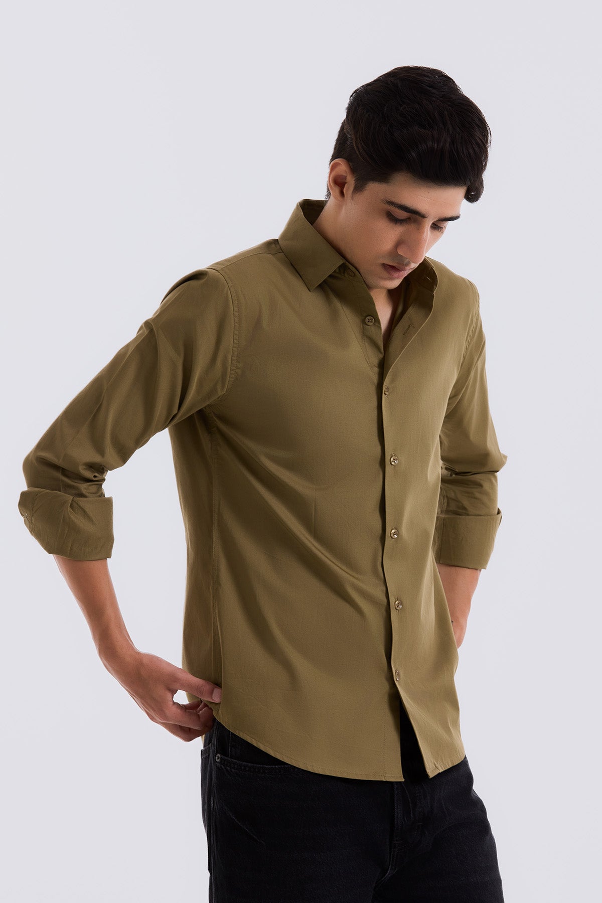Yellow Beige Everyday Shirt - Regular fit