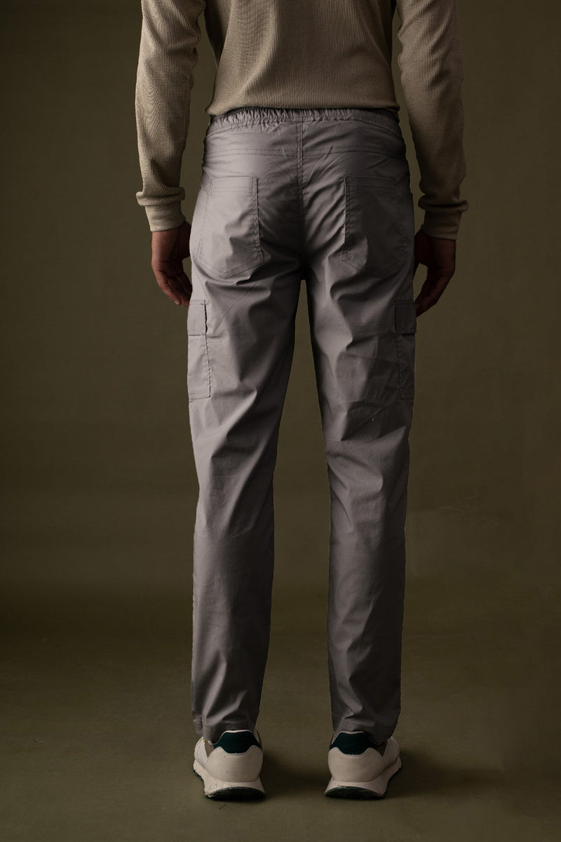 Grey 2 way stretchable Air cargo - Regular fit