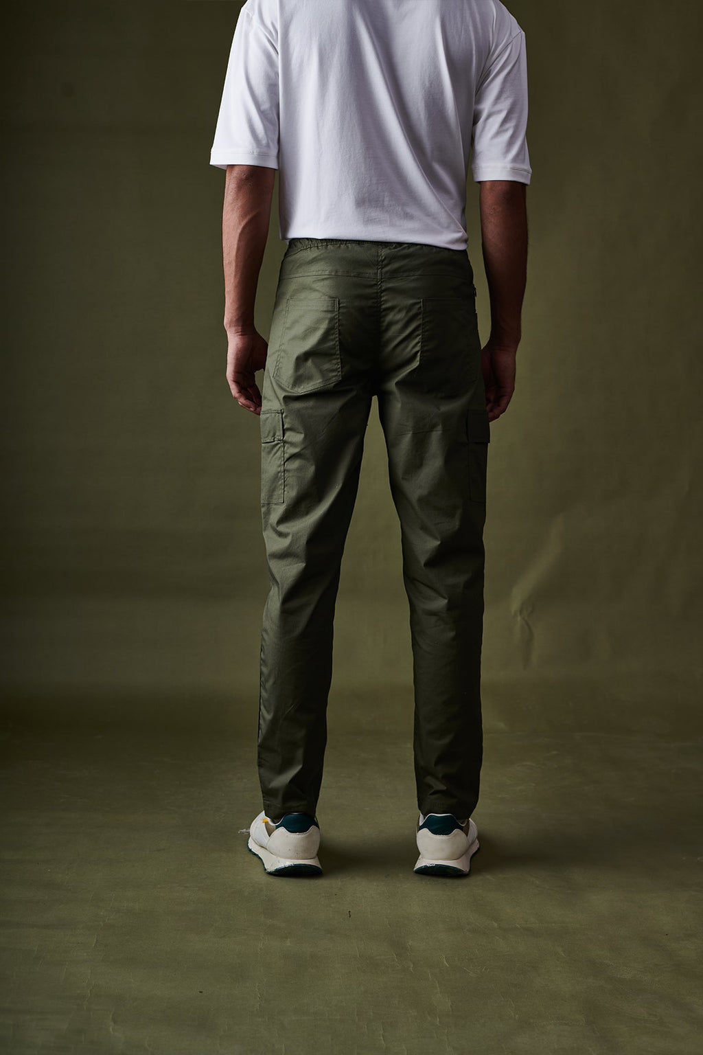 Olive 2 way stretchable Air cargo - Regular fit