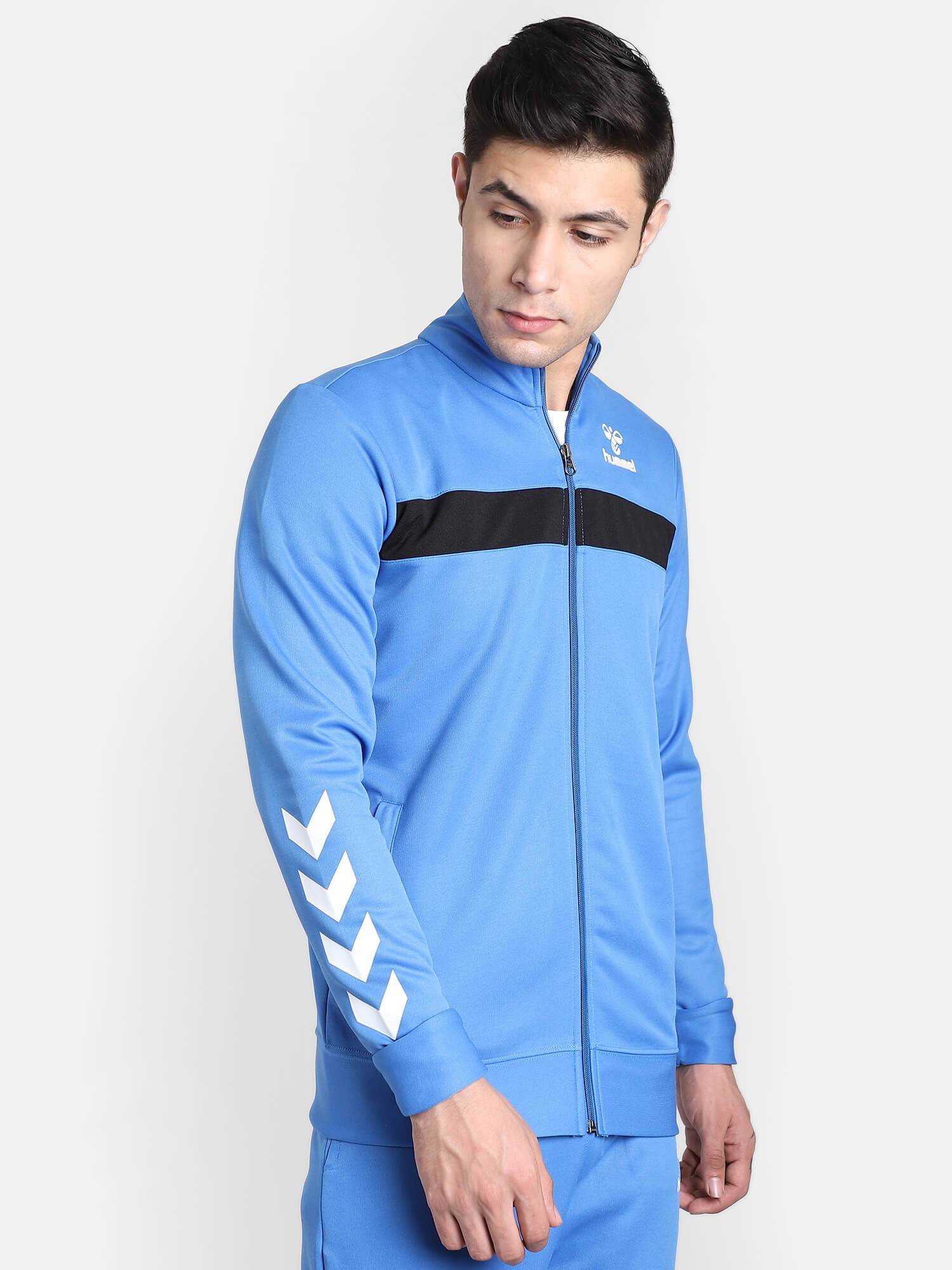 Blue Breeze Polyester Track Jacket - Blue