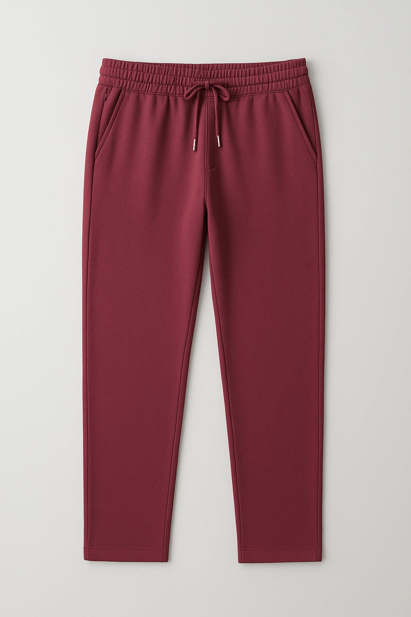 Burnt Red 4 Way stretchable Lounge Pant - Regular fit