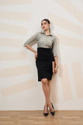 Athena Immutable Striped Formal Sheath Dress