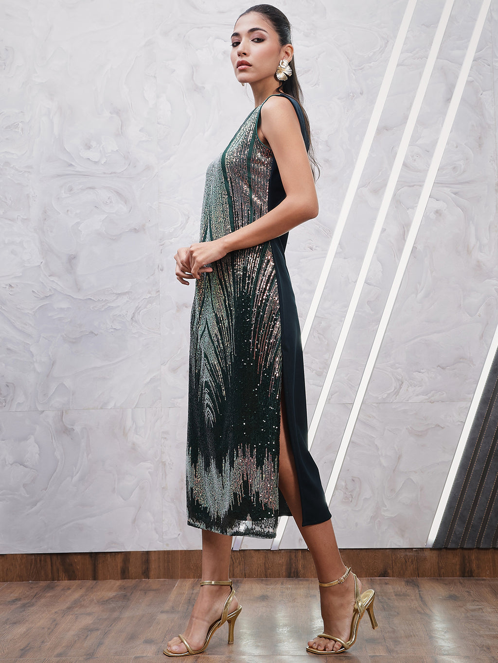 Athena Embellished Sheath Dress