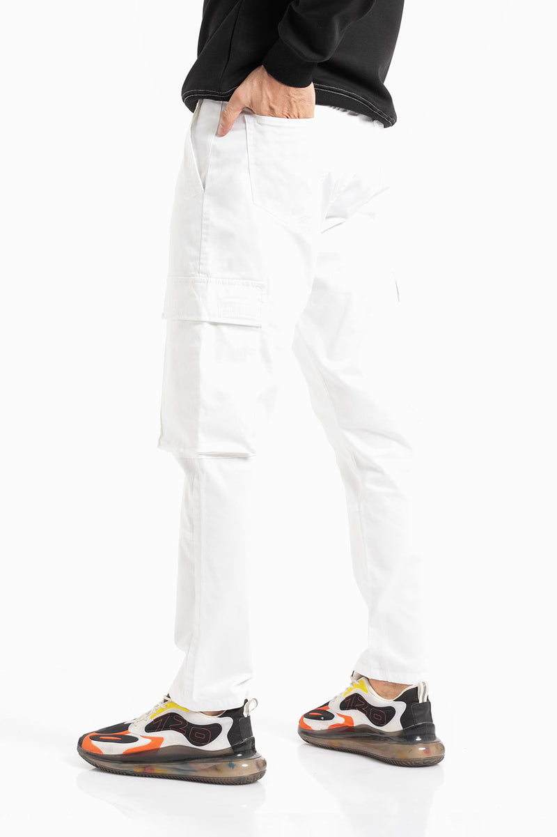White Cargo Pant