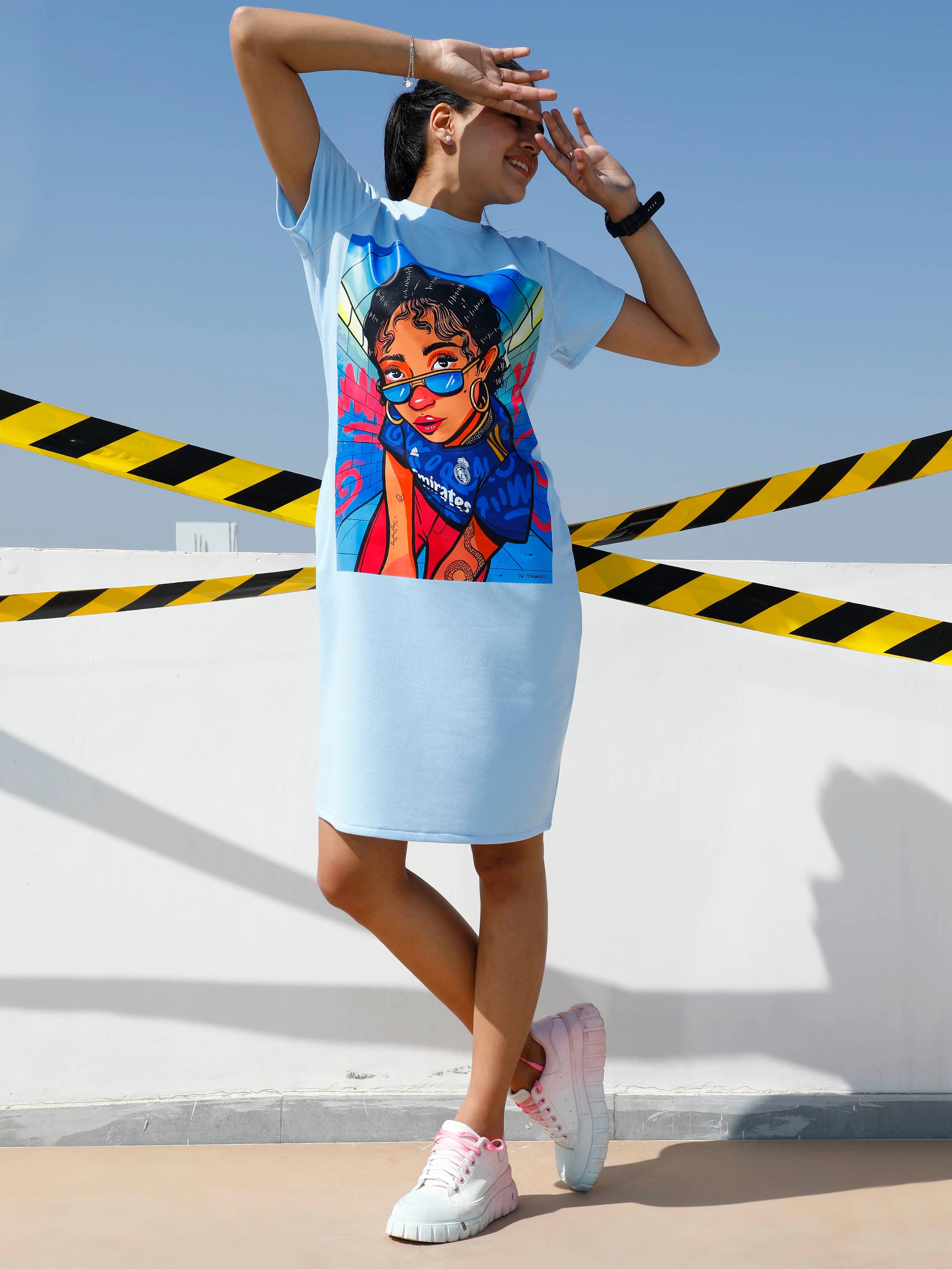 Athena Unapologetic Print T Shirt-Dress