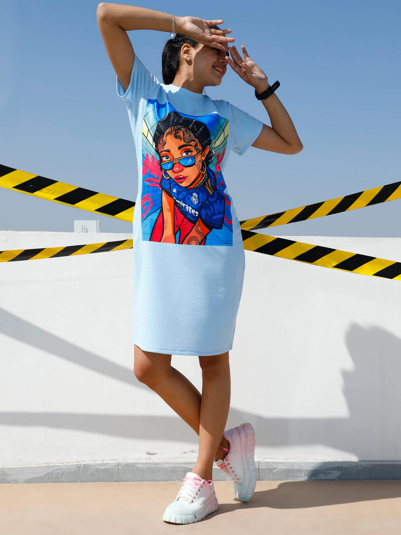 Athena Unapologetic Print T Shirt-Dress