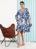 Boho By Athena Bohemian Floral Print Bell-Sleeve A-Line Dress