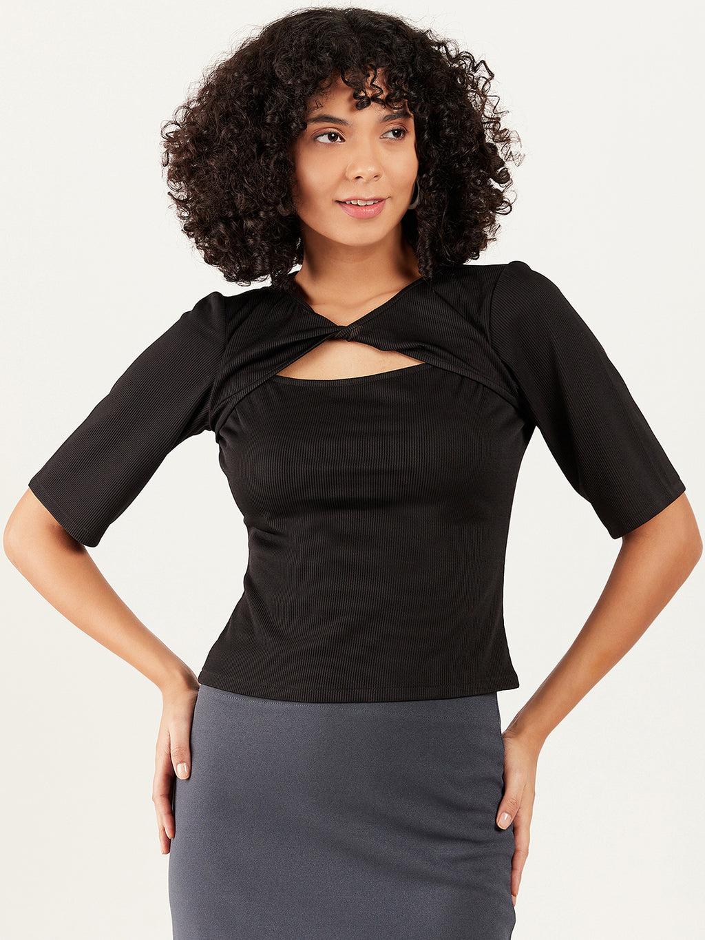 Athena Twisted Cut Outs Top