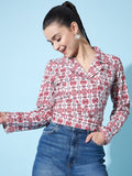 Athena Ethnic Motif Printed Bohemian Wrap Crop Top