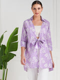 Athena Floral Printed Cotton Tie-Up Shrug