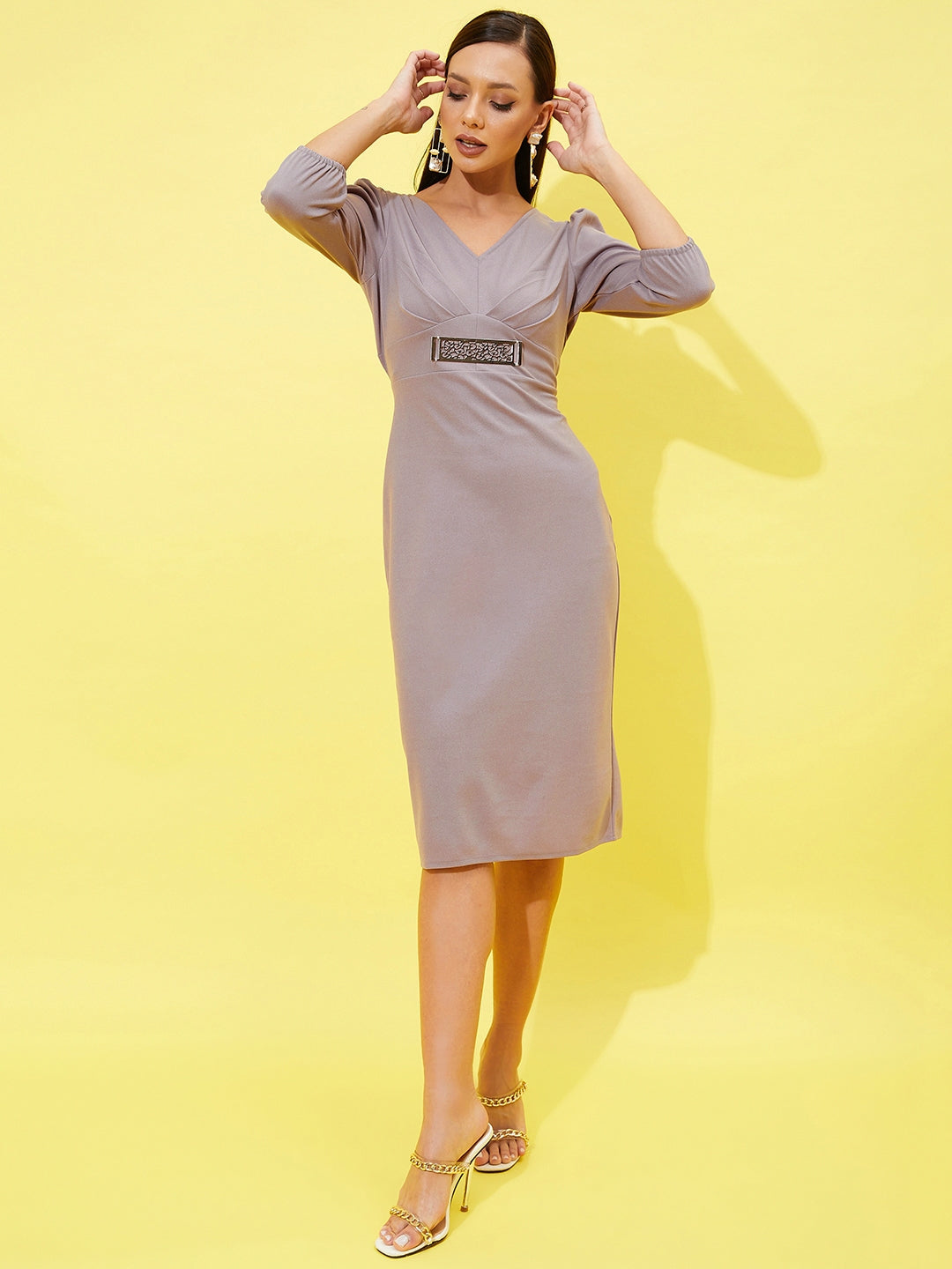 Athena V-Neck Sheath Dress