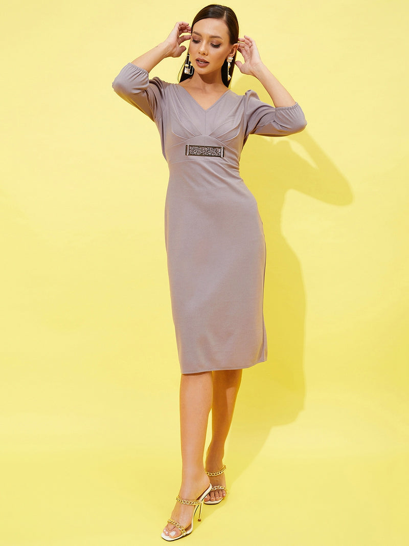 Athena V-Neck Sheath Dress