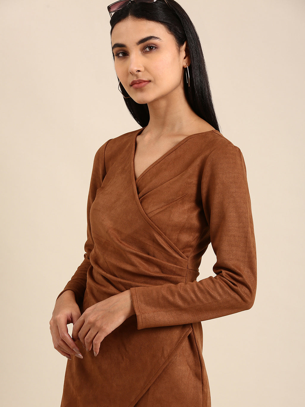 Athena Brown Bodycon Dress