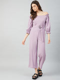 Athena Women Lavender Solid Jumpsuit