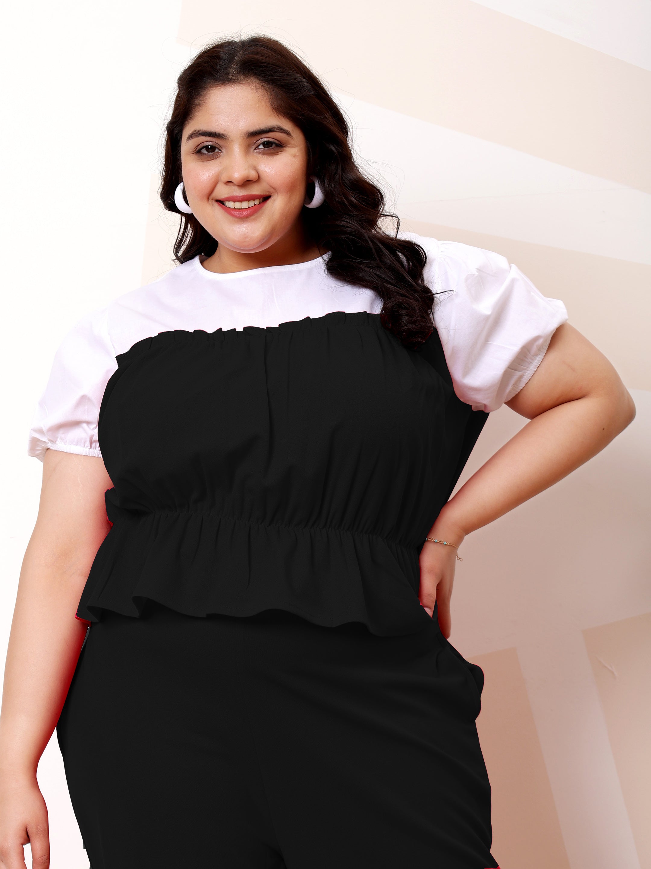 Athena Ample Boho Colorblocking Top & Trousers Co-Ords