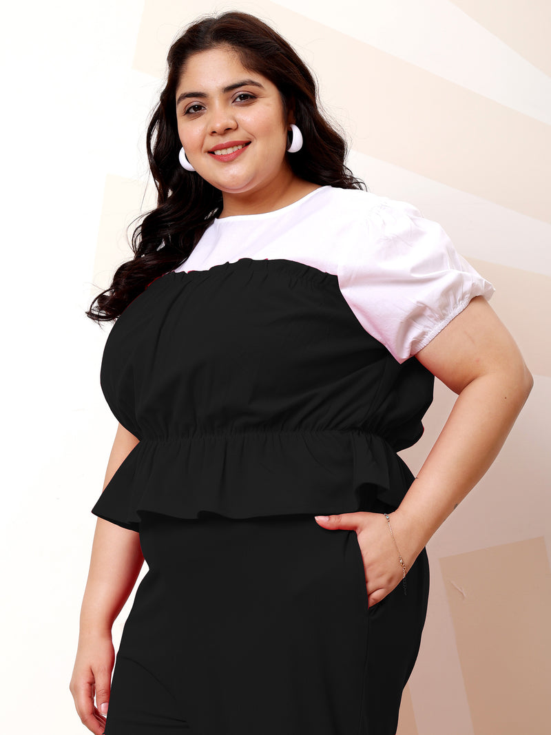 Athena Ample Boho Colorblocking Top & Trousers Co-Ords