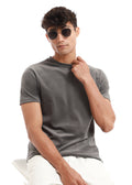 Glacier Gray Plain Suede T-shirt
