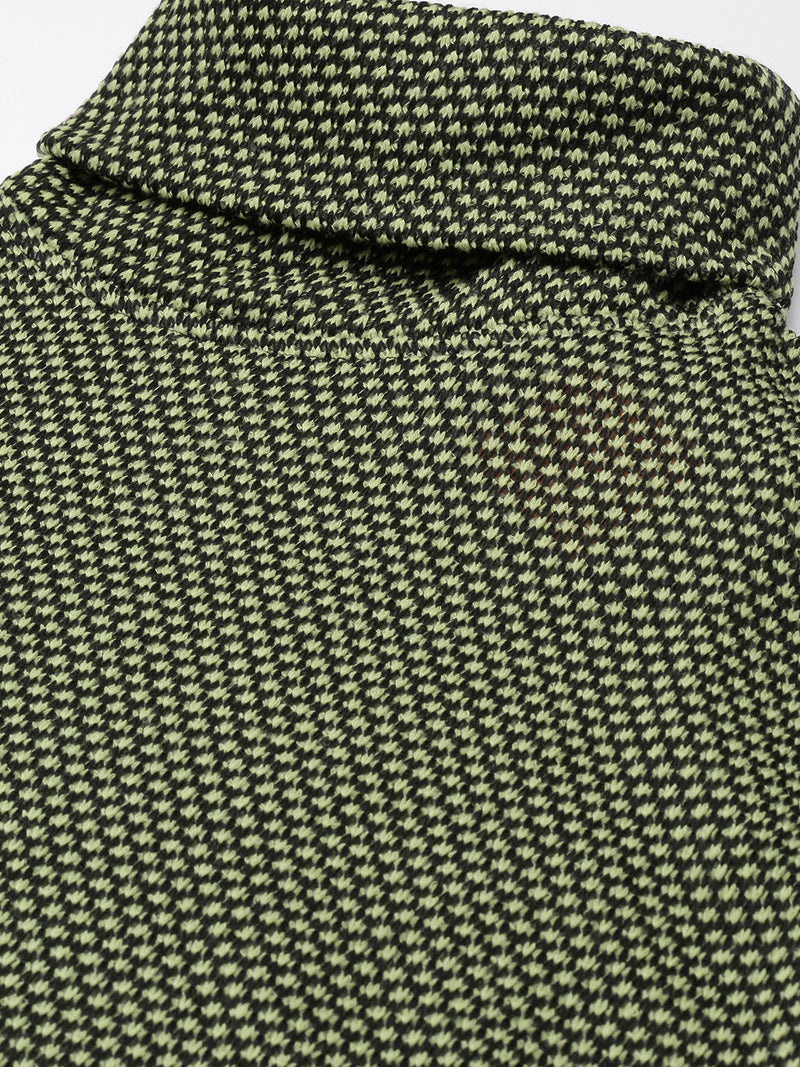 Athena Green Woollen Sweater Dress
