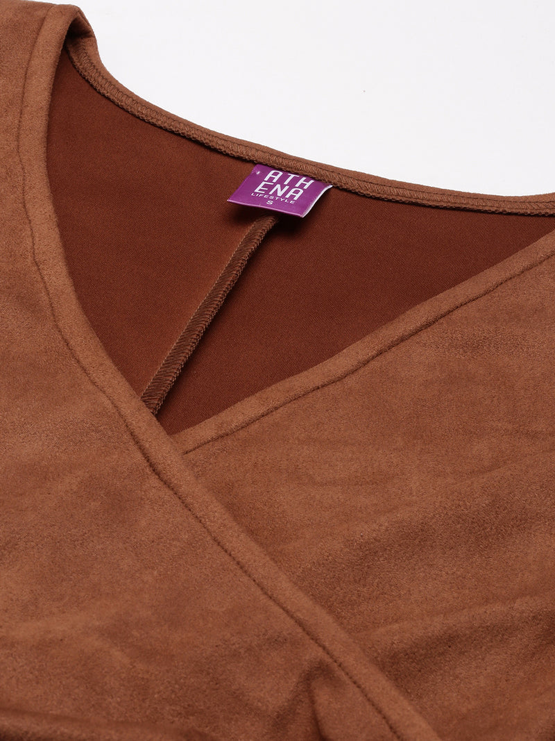 Athena Brown Bodycon Dress