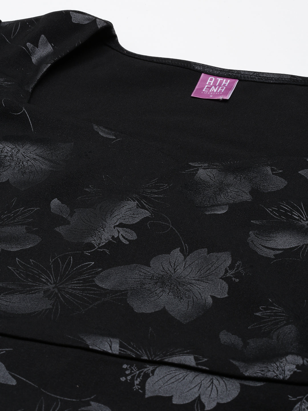 Athena Black Floral Bodycon Dress