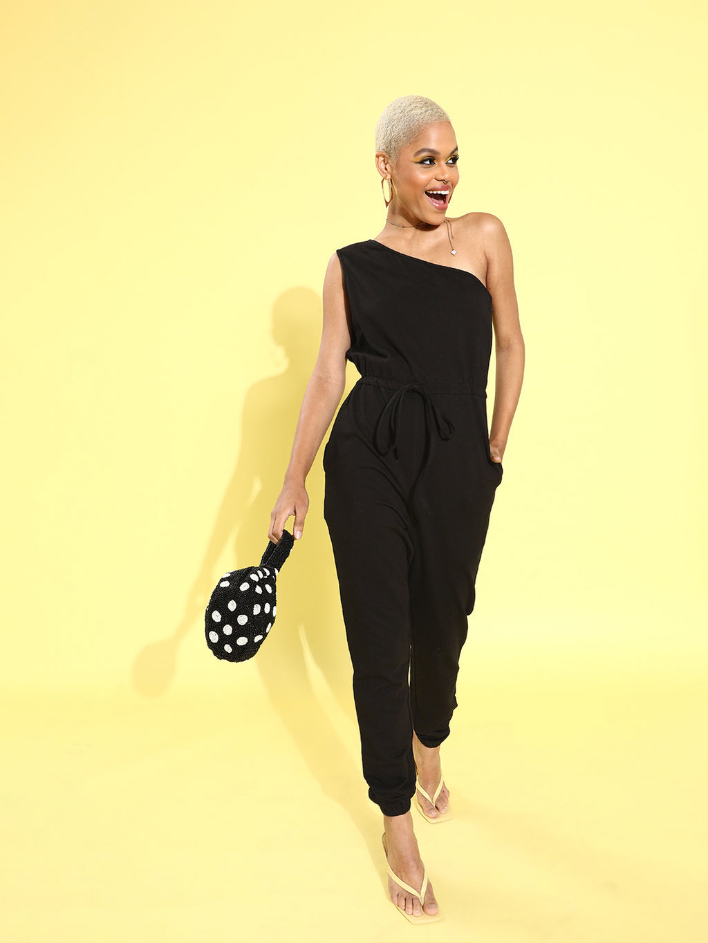 Athena Women Stylish Black Sleek Jumpsuit
