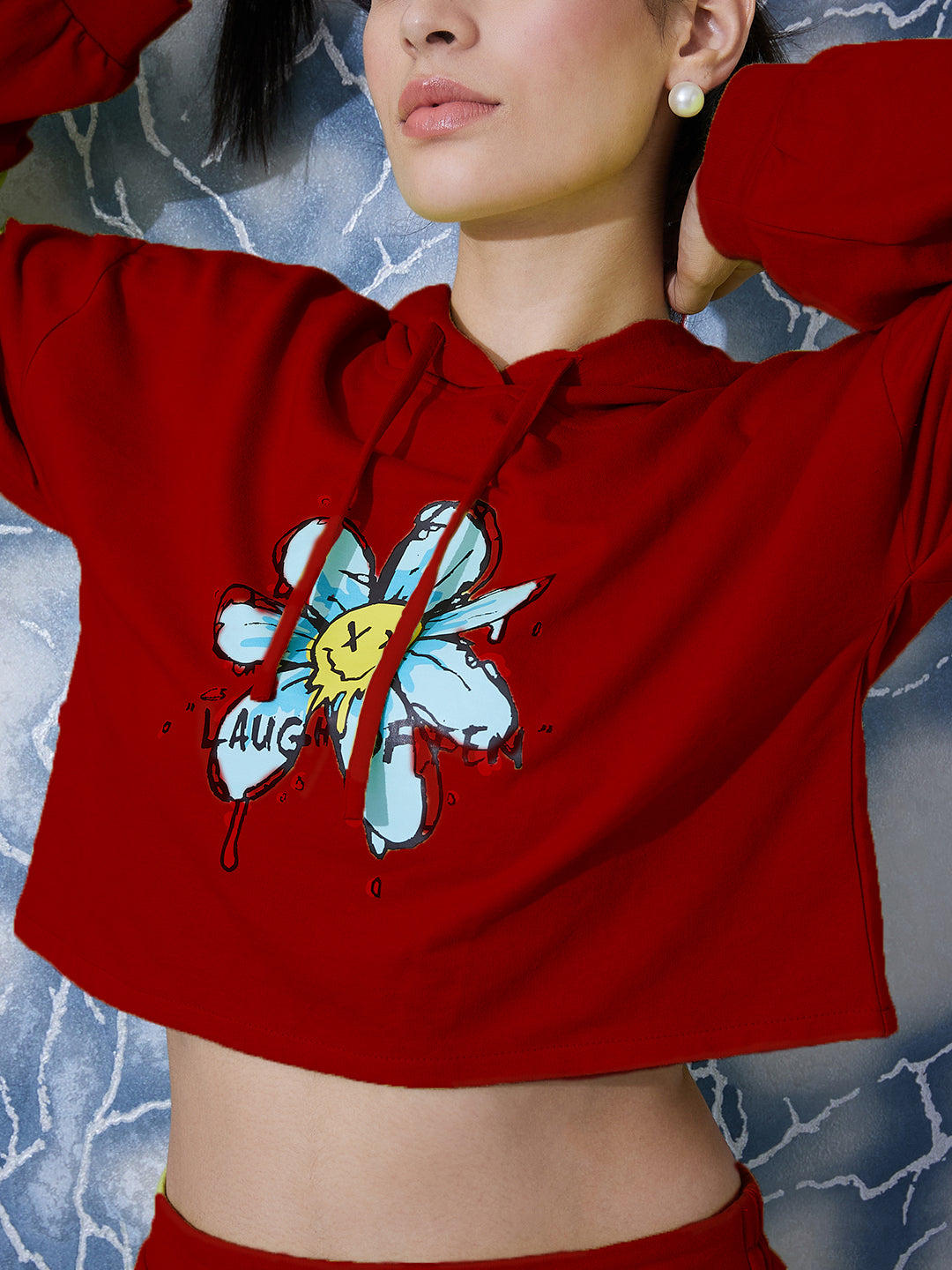 Athena Graphic Printed Sweatshirt With Short Co-Ords
