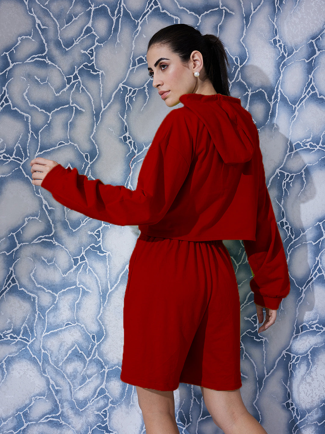 Athena Graphic Printed Sweatshirt With Short Co-Ords
