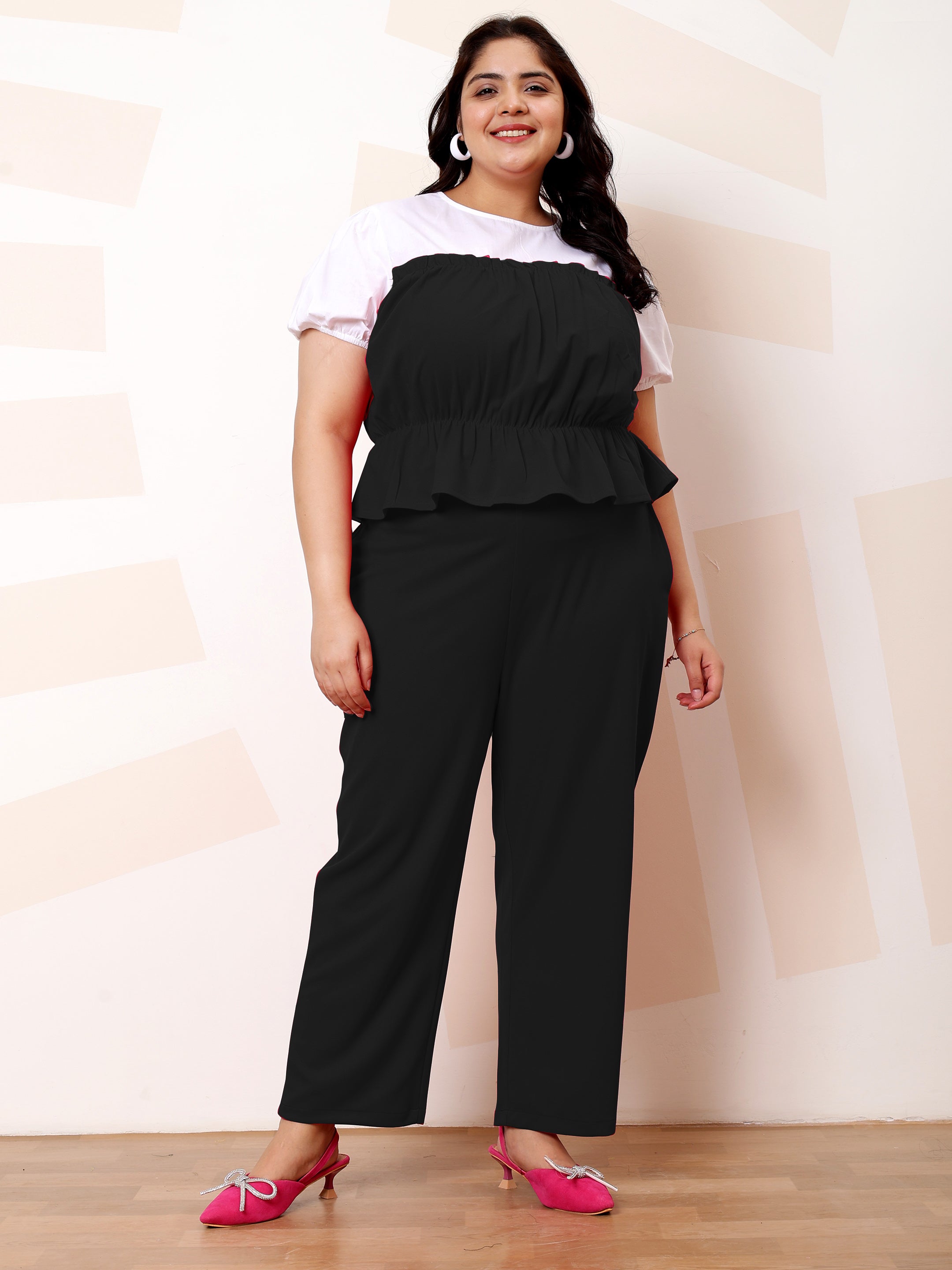 Athena Ample Boho Colorblocking Top & Trousers Co-Ords