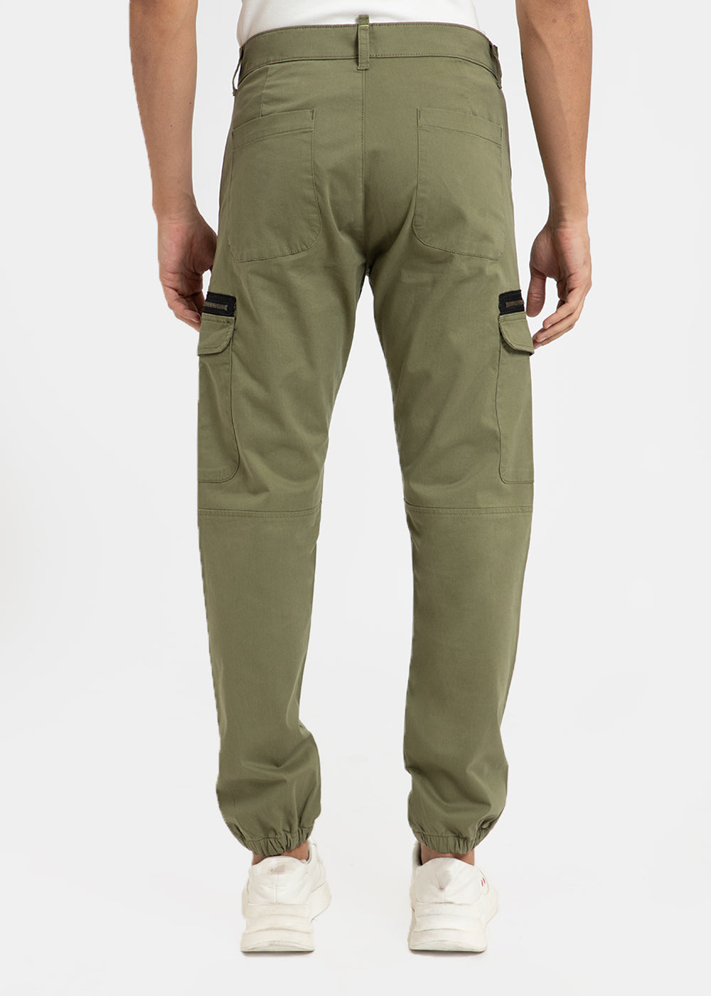 Moss Green Elasticated Cargo Pant