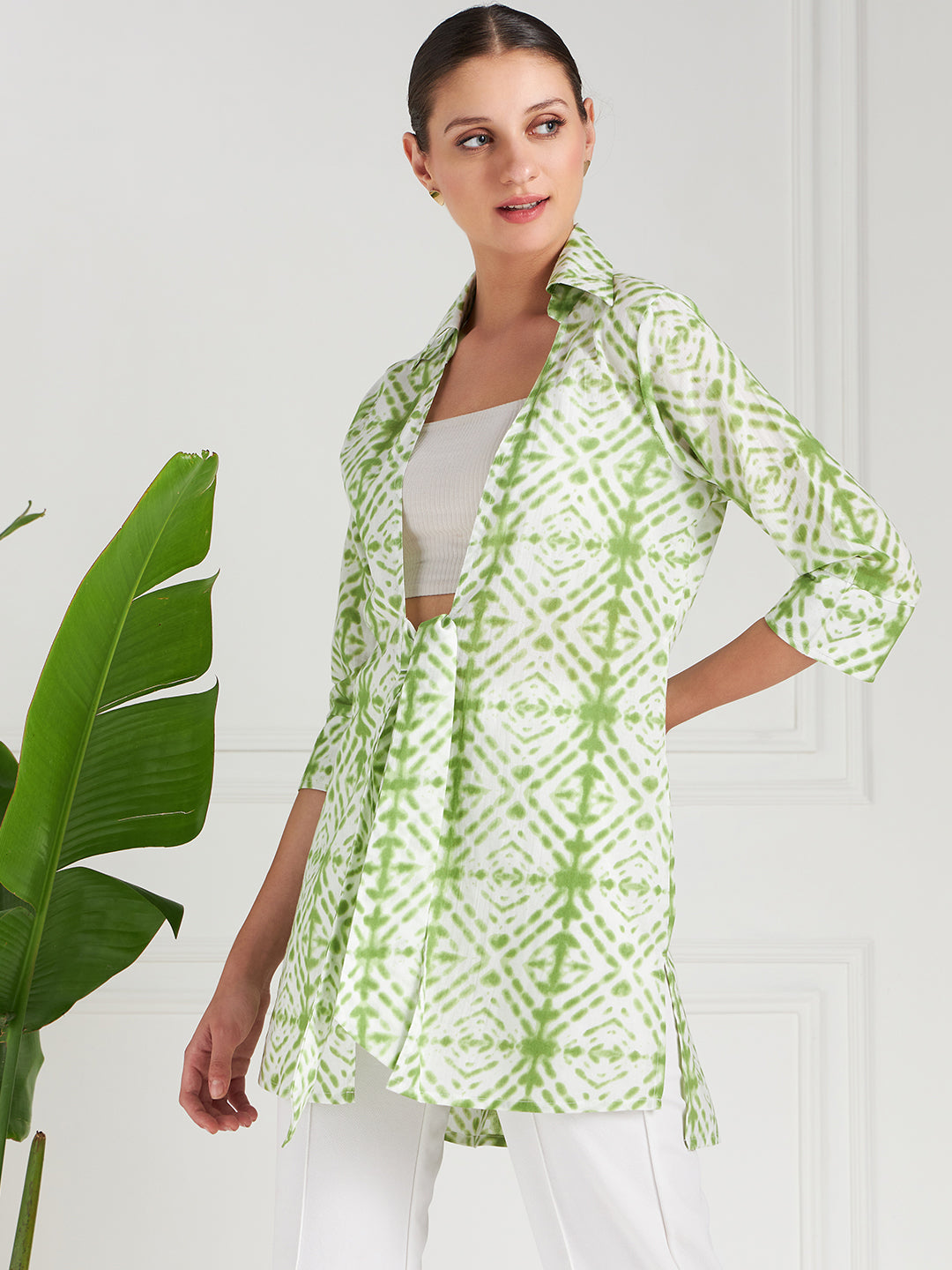 Athena Women Printed Cotton Tie-Up Shrug